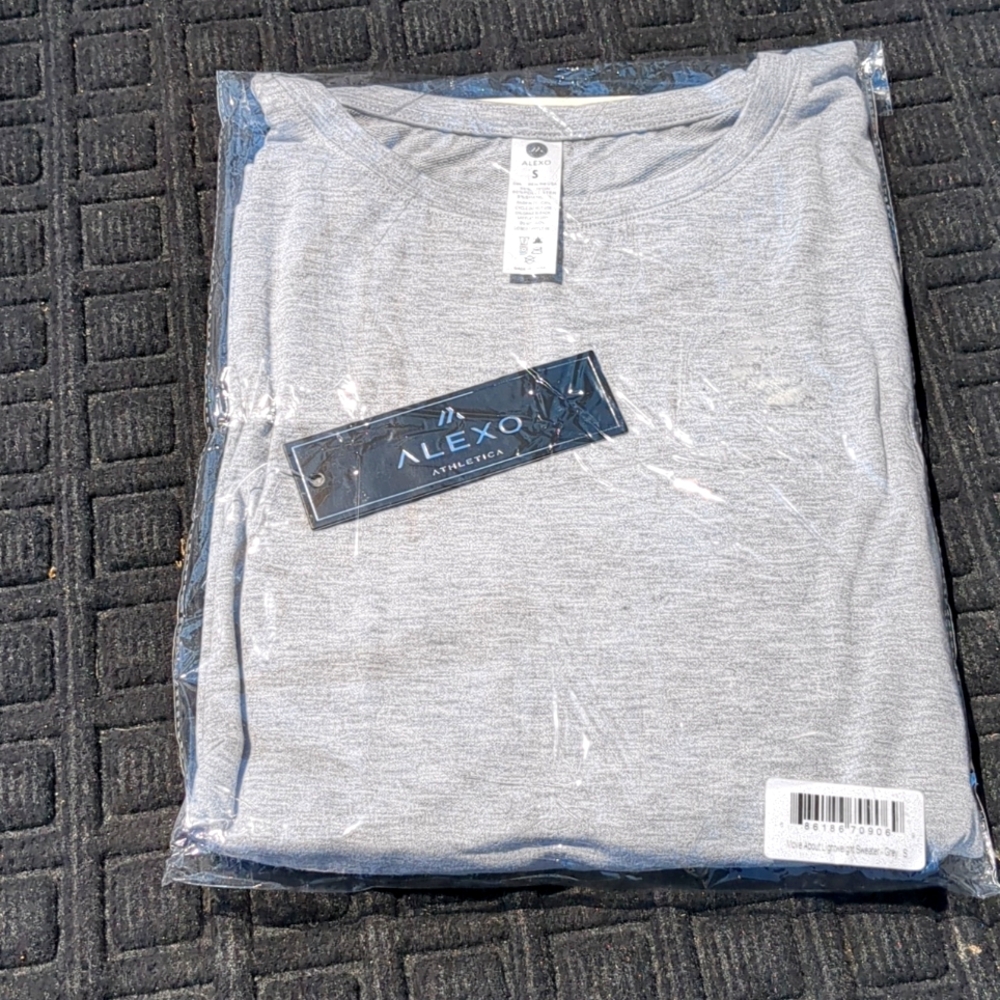 Alexo Athletica Concealed Carry Move About Lightweight Sweater Grey Small